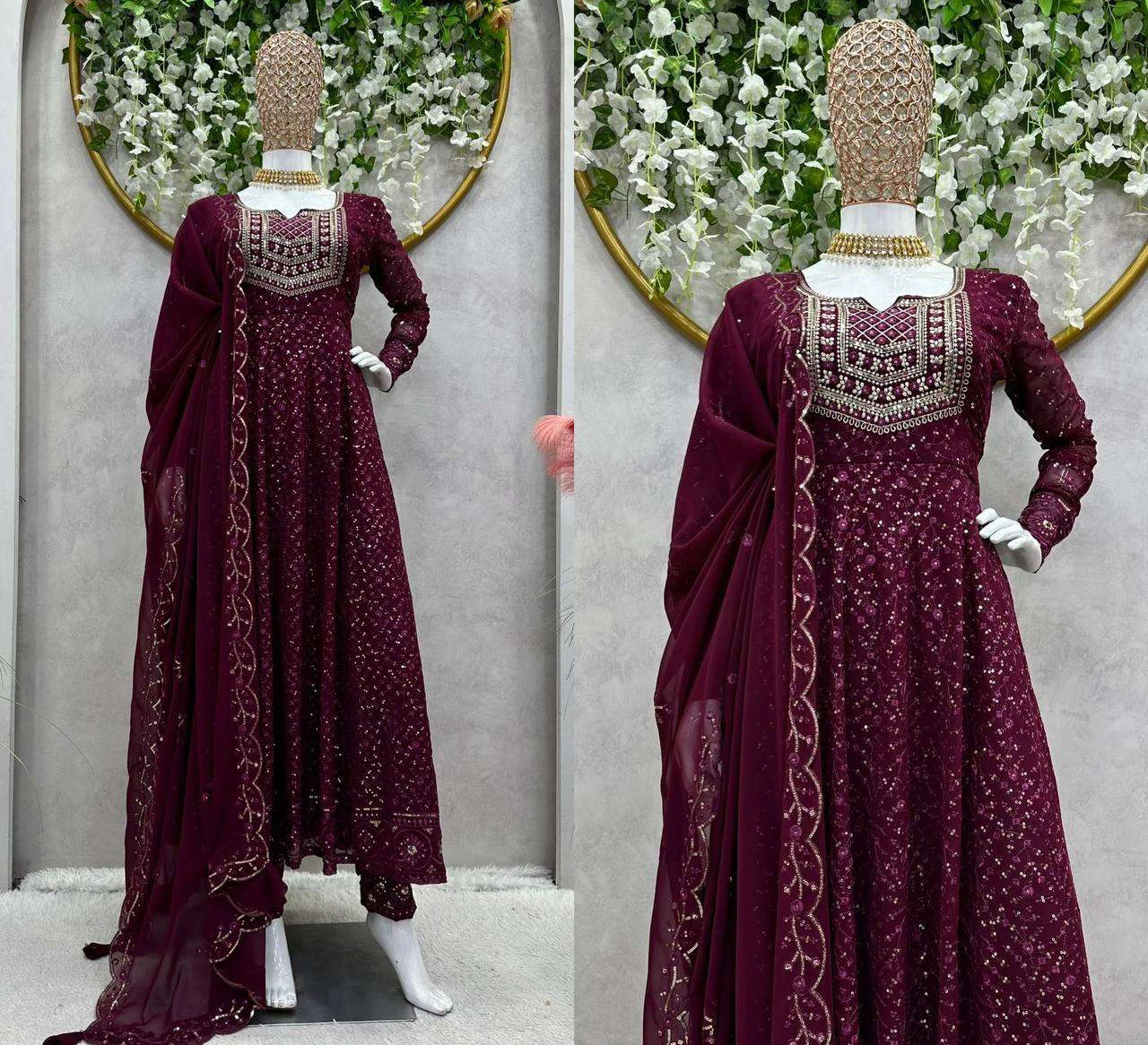 Vardan Ethnic Kd 1471 Faux Georgette Wholesale Anarkali Party Wear Salwar Suit Catalog